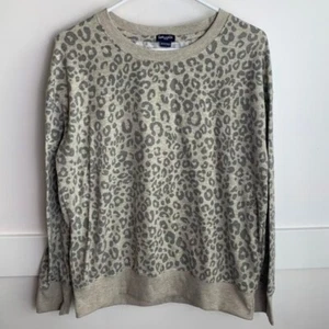 Splendid Light Brown Leopard Print Long Sleeve Pullover - Picture 1 of 4