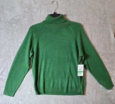 Suéter Debbie Morgan Verde Sólido Cuello Alto Ligero Talla L Manga Larga Nuevo con Etiquetas Foto 1 de 4