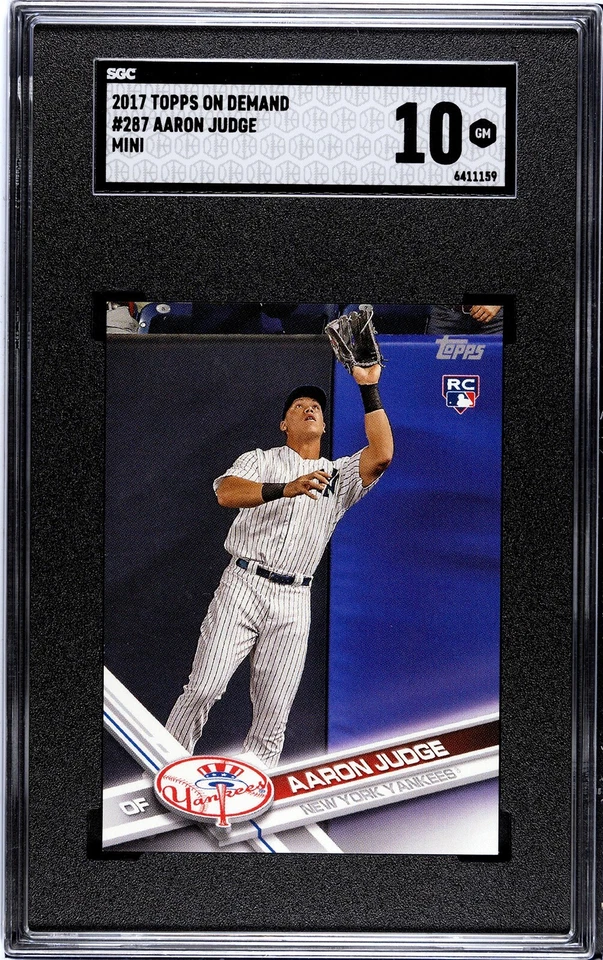 2017 Topps Mini On Demand Catching  #287 AARON JUDGE SGC  10 Gem Mint YANKEES RC - Image 1 of 2