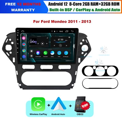 10.1" CarPlay Android Autoradio Navigation GPS DAB für Ford Mondeo MK4 2011-2013 - Bild 1 von 4