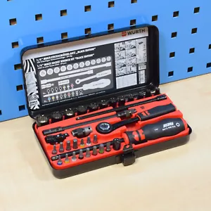 Würth Zebra Ratschenkasten Steckschlüsselsatz 1/4 Zoll 34-teilig Multi BLACK - Bild 1 von 3