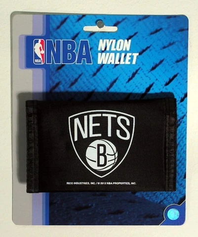 Brooklyn Nets NBA Licensed Nylon Trifold Wallet FREE US SHIPPING Cover