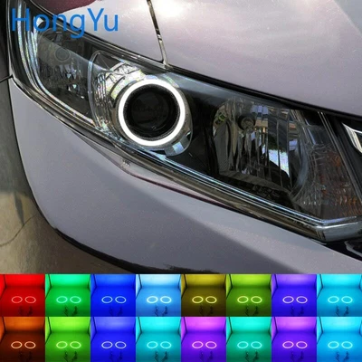 Kit de anillos halo ojos de ángel multicolor para Honda Civic sedán 2012-2015 xenón RGB Foto 1 de 4