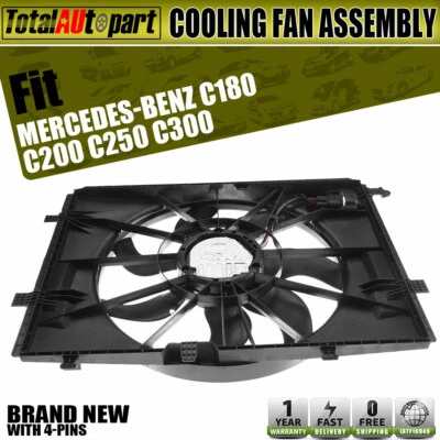 Вентилятор охлаждения радиатора в сборе с бесщеточным двигателем для Mercedes-Benz W205 C205 C180 - Изображение 1 из 4