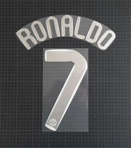 Set nomi argento RONALDO #7 2007-2008 misura giocatore Champions League - Foto 1 di 1