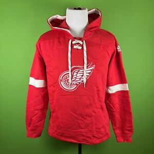 NEW Adidas Red Wings Hoodie Pullover Sz Large