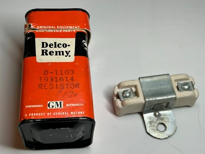 NOS Delco D1103 1955-1957 Chevrolet 12 Volt Ignition Ballast Resistor 1931614 - Изображение 1 из 4