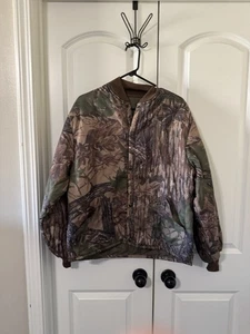 Vintage 10X Mens Size L Camo Jacket Realtree Thinsulated Hunting Coat USA Made - Picture 1 of 5