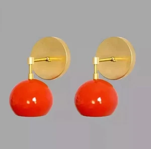 Pair of 1950's Mid Century Italian Eyeball Shade Wall Sconce Fixture Lamp/Light - Picture 1 of 13