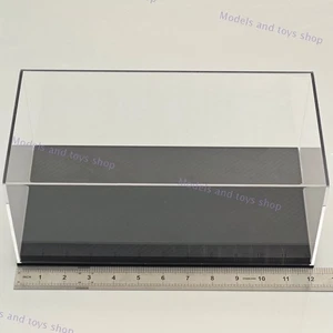 1:18 Acrylic Case Model Toys Display Box Transparent Dustproof Carbon Fiber Base - Picture 1 of 10