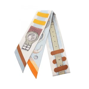 Hermes Twilly Inventaire Poetique de Brides a Bloc  HERMES Silk Scarf Silk Used - Picture 1 of 3