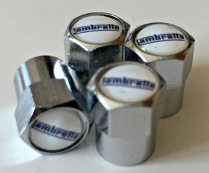 Lambretta 4x Dust Valve Caps Scooter Style Bnib wheels Hubs Rims  - Picture 1 of 4