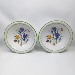 Studio Nova Garden Bloom 8" Suppenschüsseln #Y2372 ~ Vintage 2er Set NIE BENUTZT - Bild 1 von 13