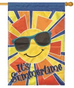 It's Summertime Hausflagge mit doppelter Applikation - Bild 1 von 1