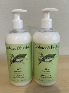 2 Of CRABTREE & EVELYN - LILY - SCENTED BODY LOTION 16.9 OZ /each Muguet - Picture 1 of 4