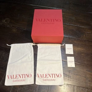 Valentino Garavani 10x12x4.5” Empty Shoe Red Box 2 Dust Bags Tissue Care Card - Picture 1 of 17