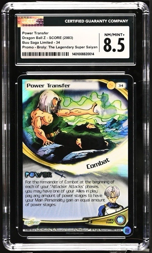 CGC 8.5 Power Transfer 34 2003 Holo DBZ Score Dragonball Z Limited Buu Saga Card - Image 1 of 2