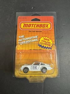 Porsche Turbo Car Matchbox Superfast MB3 White 1987 Boss Macao #14 ~ New - Picture 1 of 4