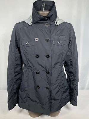 Chaqueta Hurley Gris Carbón Winchester Doble Pecho Con Capucha Slicker Para Mujer XS Foto 1 de 4