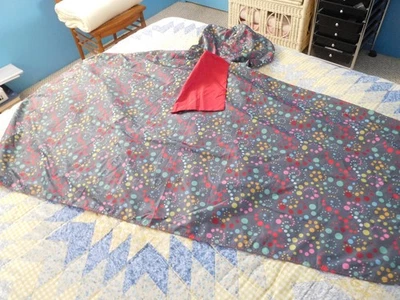 Rain Caper Poncho Reversible Berry-Swril Dots - Image 1 of 4