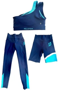PELOTON Sports Bra, shorts & Leggings Set Size XS Spin Activewear 3 PIECE SET - Picture 1 of 4