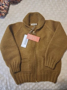 Misha and puff NwtMisha And Puff Antique brass cardigan merinoSize 8Y - Picture 1 of 3