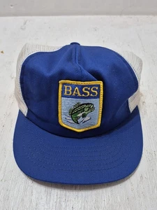 Vintage Mesh Patch Trucker Mütze Snapback Barsch Fisch Angeln Angler Sportler - Bild 1 von 4