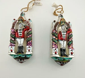 Pottery Barn Nussknacker Soldat mundgeblasen Weihnachten Glas 5,5x2,5" NEU - Bild 1 von 9