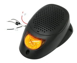 Schwarz 3" Wasserdicht Oberflächenmontage Satelliten Lautsprecher Bernstein LED Beleuchtung 12 V - Bild 1 von 5