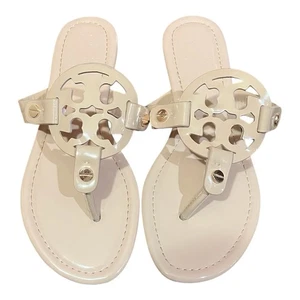 Tory Burch Miller Sandal Flip Flop Patent Leather Sz US 9.5 EU 40 - Excellent - Picture 1 of 4