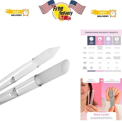 Dual-Ended Glass Cuticle Pusher - Eco-Friendly Manicure Tool for Home Use - Image 1 of 4