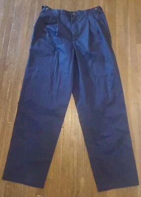 Men's Cherokee Slacks 34X32 Blue Pleated Casual Pants Any Occasion - Image 1 of 4