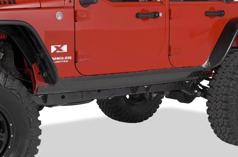 PRODUCTOS GUERREROS Placas laterales debajo de la puerta, diamante negro 07-18 Wrangler - 922 piezas Foto 1 de 1