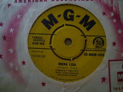 CONWAY TWITTY,  MONA LISA,  MGM RECORDS 1958 - Image 1 of 2