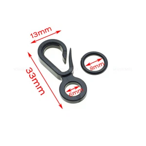 Ganci a Scatto in Plastica con O ring per Sacchetti Cinture Cinghie Chiusura Confezione Accessori - Foto 1 di 7