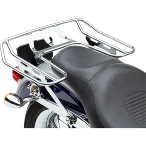Portaequipajes envolvente Cobra BA cromado grande A$$$ Harley Dyna 06-17 con asiento OEM - Imagen 1 de 3