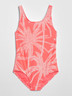 Gap Kids Girl's Neon Coral Palm Tree One Piece Swim Suit NWOT M 8