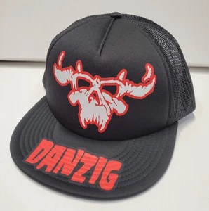 Black Death Gothic Industrial Thrash Metal Red Danzi Skull Trucker Mesh Adjust - Picture 1 of 2