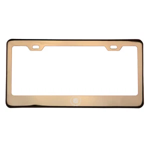 Rose Gold Laser Etched Cadillac Logo License Plate Frame Stainless Steel T304 - Imagen 1 de 10