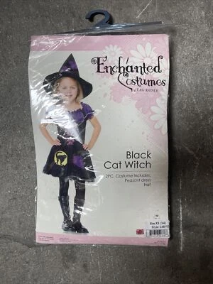 BLACK CAT WITCH CHILD HALLOWEEN COSTUME GIRL'S SIZE X-SMALL 3-4 - Image 1 of 2