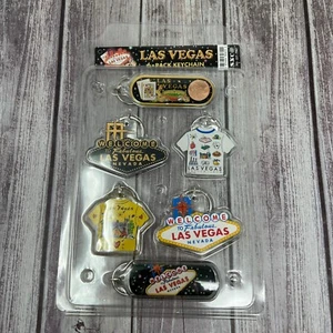 Las Vegas Keychain 6 Pack Welcome to Vegas Casino Signs - Picture 1 of 6