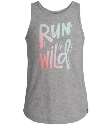 Camiseta sin mangas Adidas deportiva dobladillo curvo jaspeada talla M 10/12 para niñas Foto 1 de 4