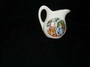Vintage, USA, White, Victorian Man & Woman, Ceramic Creamer - Picture 1 of 5