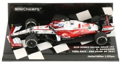 Minichamps Alfa Romeo C41 #7 Abu Dhabi GP 2021 - Kimi Raikkonen 1/43 Scale - Image 1 of 2