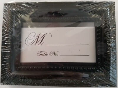 Marcadores de mesa de banquete marcos de fotos 2” x 3” plata negro, seleccionar tipo Foto 1 de 4