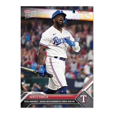Adolis Garcia 3 Run HR ALCS  - 2023 MLB TOPPS NOW Card 1023 PR: 367 - Image 1 of 2