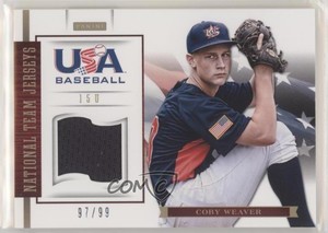 2012 Panini USA Baseball National Team 15U Jerseys /99 Coby Weaver #20