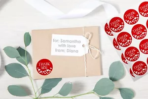 Adesivi Grazie 1,5" Cuore Fai da Te Decorazione Artigianale Confezione Guarnizioni Punto 38mm - Foto 1 di 23