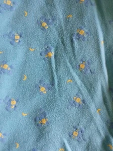 Bon Bebe Blue Yellow Monkey Banana Baby Receiving Blanket 21" x 30" Green Trim - Picture 1 of 7