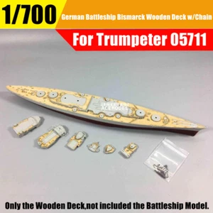 1/700 German Bismarck 1941 Battleship Wooden Deck w/Chain for Trumpeter 05711 - Picture 1 of 8